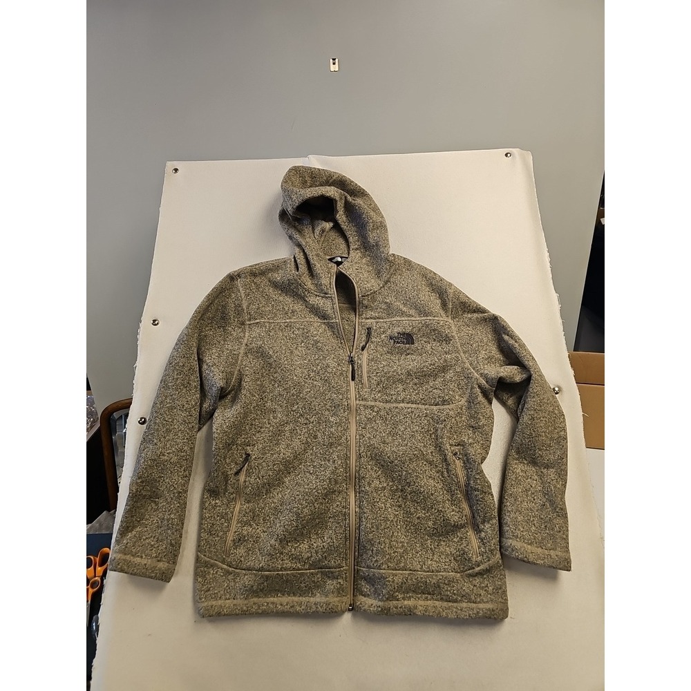 The North Face Gordon Lyons Full Zip Hoodie Mens XXL Oatmeal Heather Fleece